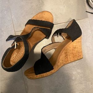 Toms wedges (dark blue/black)